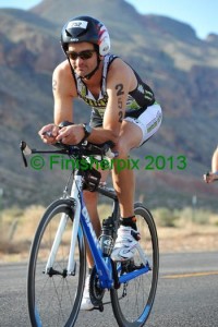 a man riding on a bike