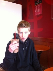 kid drinking smoothie