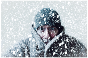 Man in winter jacket
