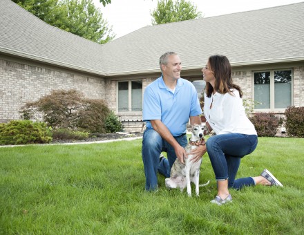 Wheaton couple with dog