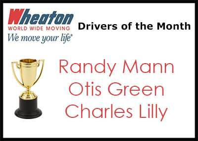 Wheaton Drivers of the Month - December 2015