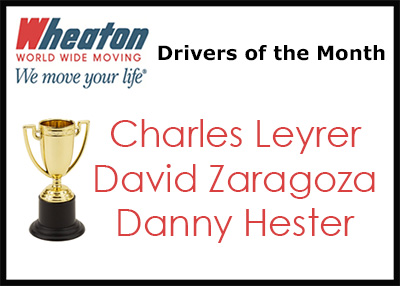 Wheaton Drivers of the Month - April 2016