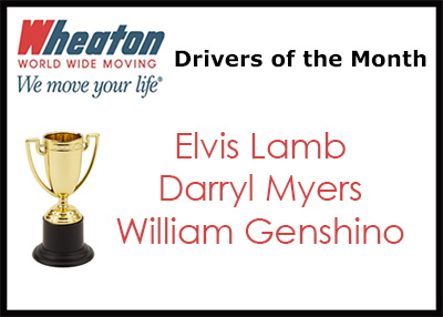 Wheaton Drivers of the Month - July 2016
