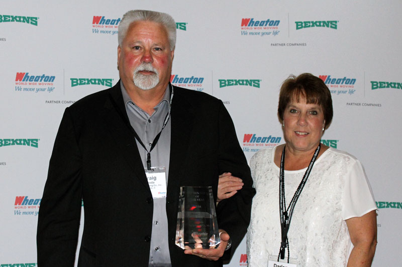 Breda Moving Co., Inc. awarded Agent of the Year Wheaton