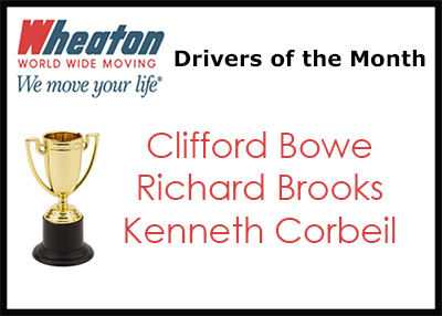 Wheaton Drivers of the Month - February 2017
