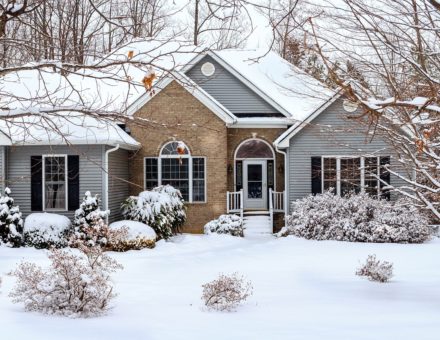 house in the winter