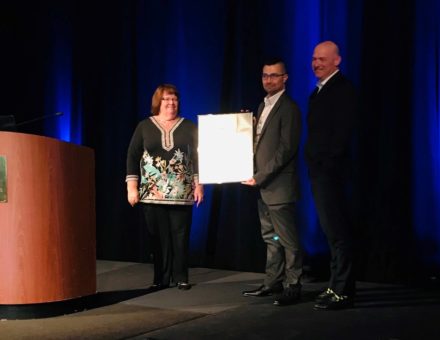 Wheaton accepts Margit Novak Award