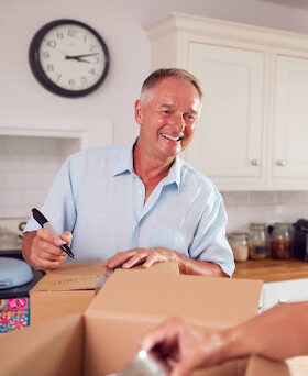 Couple packing boxes.