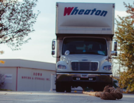 Wheaton truck with rope ready for truck pull