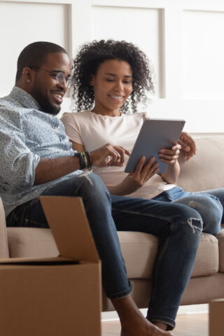 Couple on a tablet.