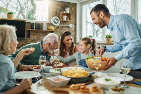 Family around the table.