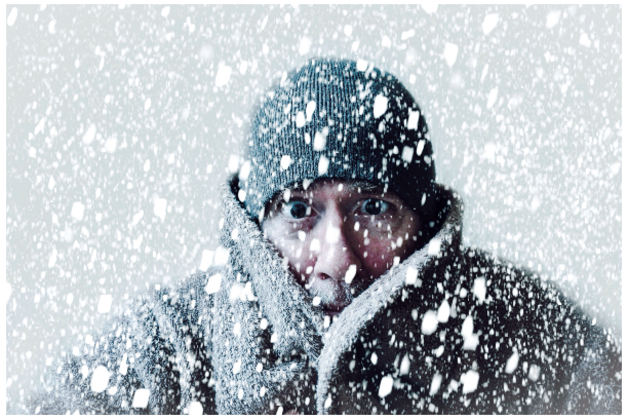 Man in winter jacket