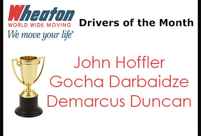 Wheaton Drivers of the Month - March 2017