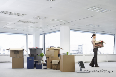 Employee moving out of their corporate office