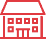 Red house graphic.