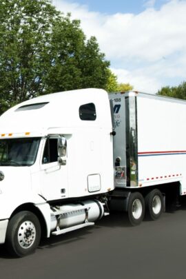 Wheaton truck on residential street.