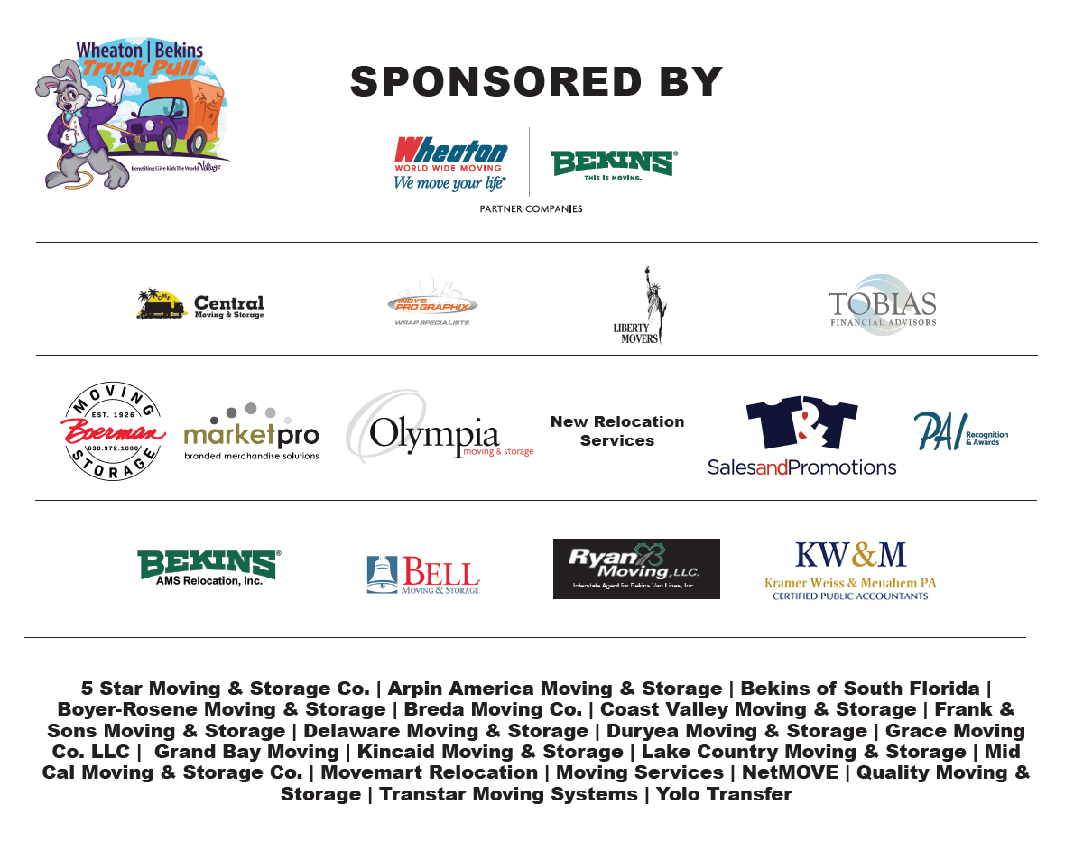 Florida truck pull sponsors poster with logos