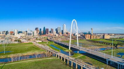 The Dallas skyline
